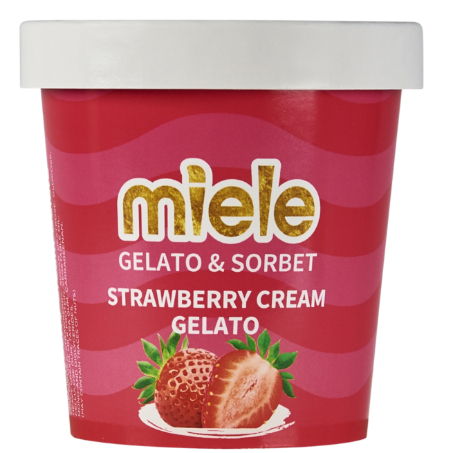 miele strawberry cream gelato