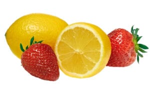 strawberries and lemons